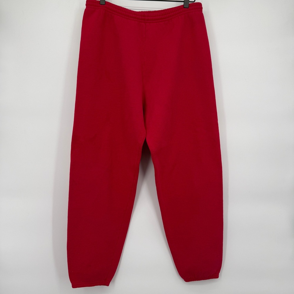 Lee Sturdy Sweats Joggers Mens Large Red Vintage Heavyweight Fleece Sweatpants